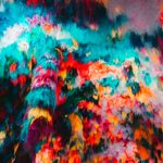 Vibrant abstract colors create a stunning visual display at Aarhus Museum.